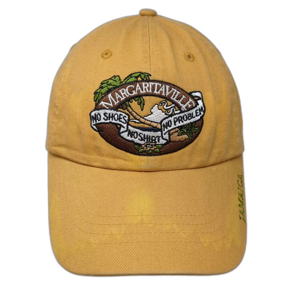 Margaritaville Yellow Baseball Cap One Size Jamaica Embroidered Adjustable Hat